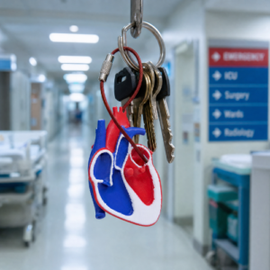 Fetal Heart Anatomy Keychain