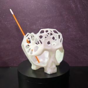 Lotus Skull Brush Holder
