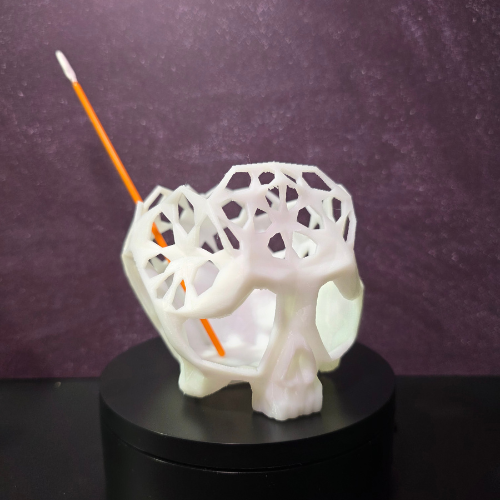 Lotus Skull Brush Holder
