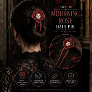 Mourning Rose Hair Pin