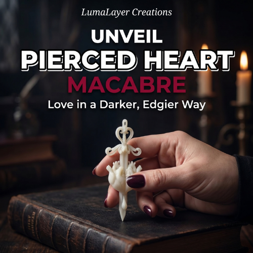 Pierced Anatomical Heart Pendant