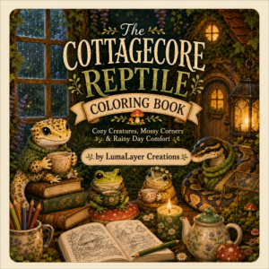 The Cottagecore Reptile Coloring Book