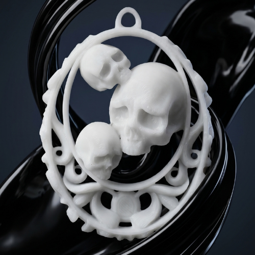 Victorian Skull Pendant Necklace - Image 2